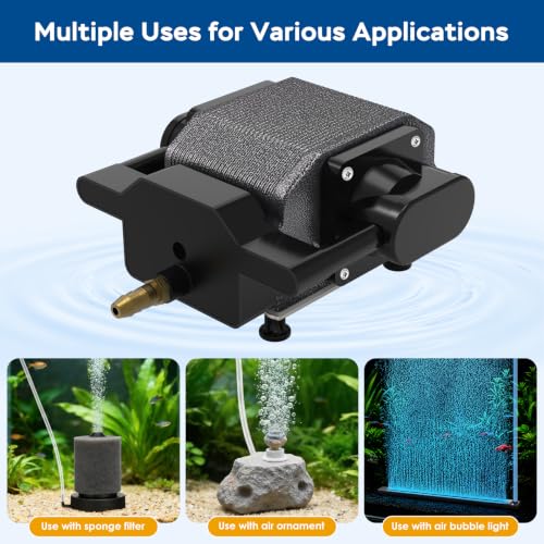 Image of AquaMiracle Quiet Aquarium Air Pump 200 /317 /475GPH High Pressure Commercial Air Pump Pond Aerator Bubbler Hydroponics Air Pump Oxygen Pump