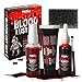 Produktbild Festicy Kunstblut Halloween XXL Set 2024 I 50ml Kunst Blut, 50ml Kunstblut Spray, 40g Fake Blood Gel, Schwamm & Pinsel I Fake Blut für Halloween Make up I SFX I Kunstblut auswaschbar, Blutplasma