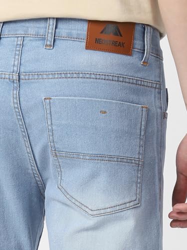 Image of Neostreak Men's Regular Fit Heavy Washed Jeans Stretchable