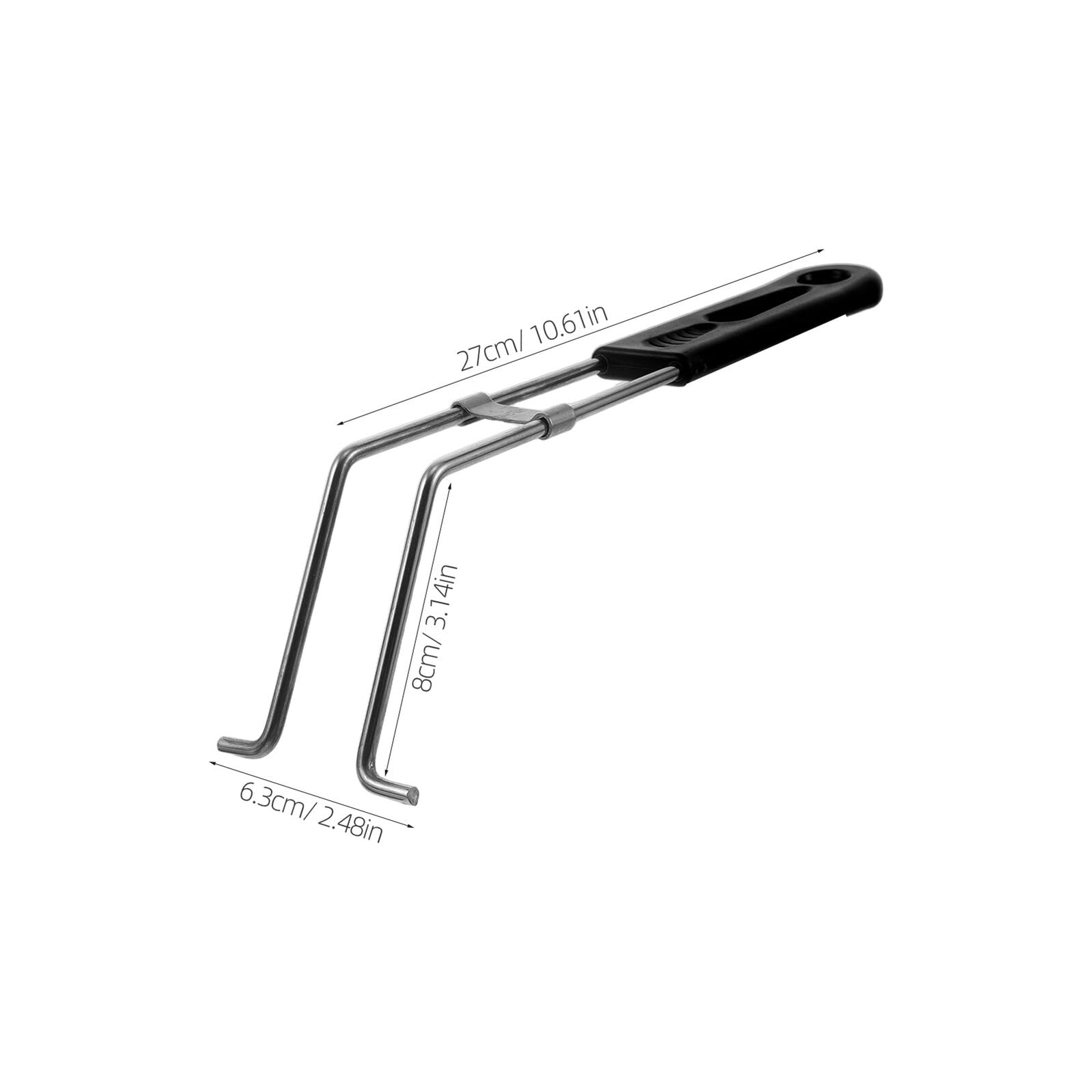 COLLBATH Mango Desmontable para Cesta de Freír 2 Piezas, Agarre Resistente al Calor de Acero Inoxidable, Compatible Freidoras al Aire Libre y Parrillas, Accesorio para Cocina y