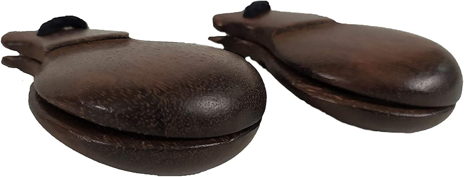Castañuela Española de Madera Caoba Especial nº6 Qbano de percusión para baile flamenco
