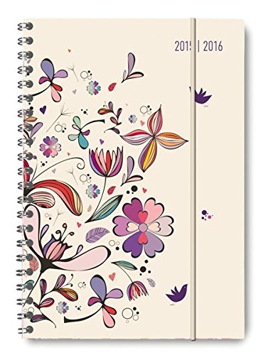 Alpha Edition 16.0681 Flower Art Diario Scuola Collegetimer, A5, 2015/2016 con Rilegatura a Spirale, 1 Settimana su 2 Pagine Alpha Edition 16.0681 Flower Art Diario Scuola Collegetimer, A5, 2015/2016 con Rilegatura a Spirale, 1 Settimana su 2 Pagine