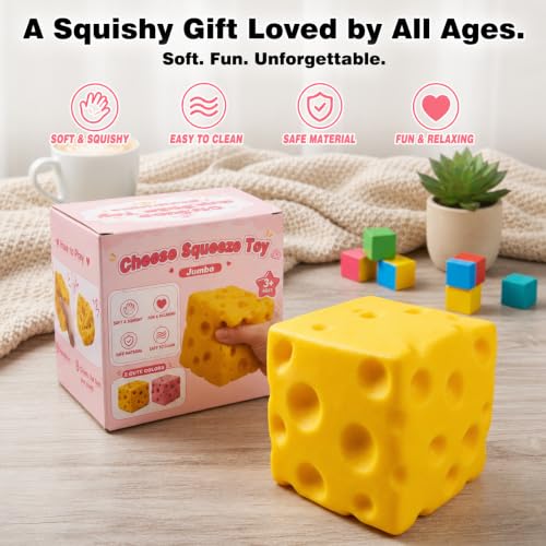 Big Cheese Squishy - 3.93in Jumbo Cheese Block Non-Rebound Giant Cheese by JANESVISSY - Used condition - Image 4