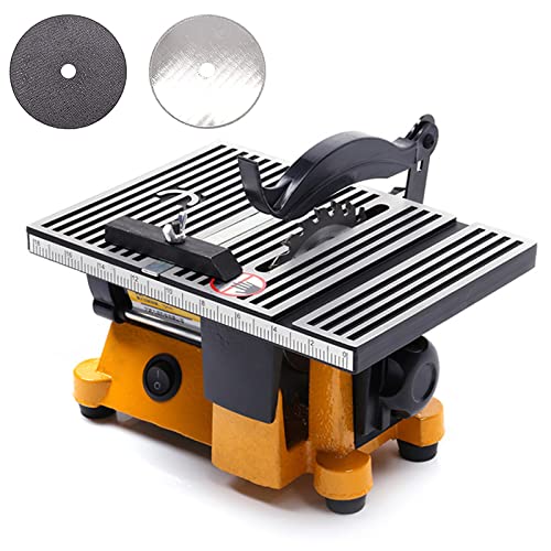 Mini Sierra De Mesa, 4 Sierra De Mesa Multifunción, Mini Sierra De Madera Manual Modelo DIY, Herramienta De Corte De Pulido Eléctrico, Mini Máquina De Corte Con Hoja De Sierra Circular