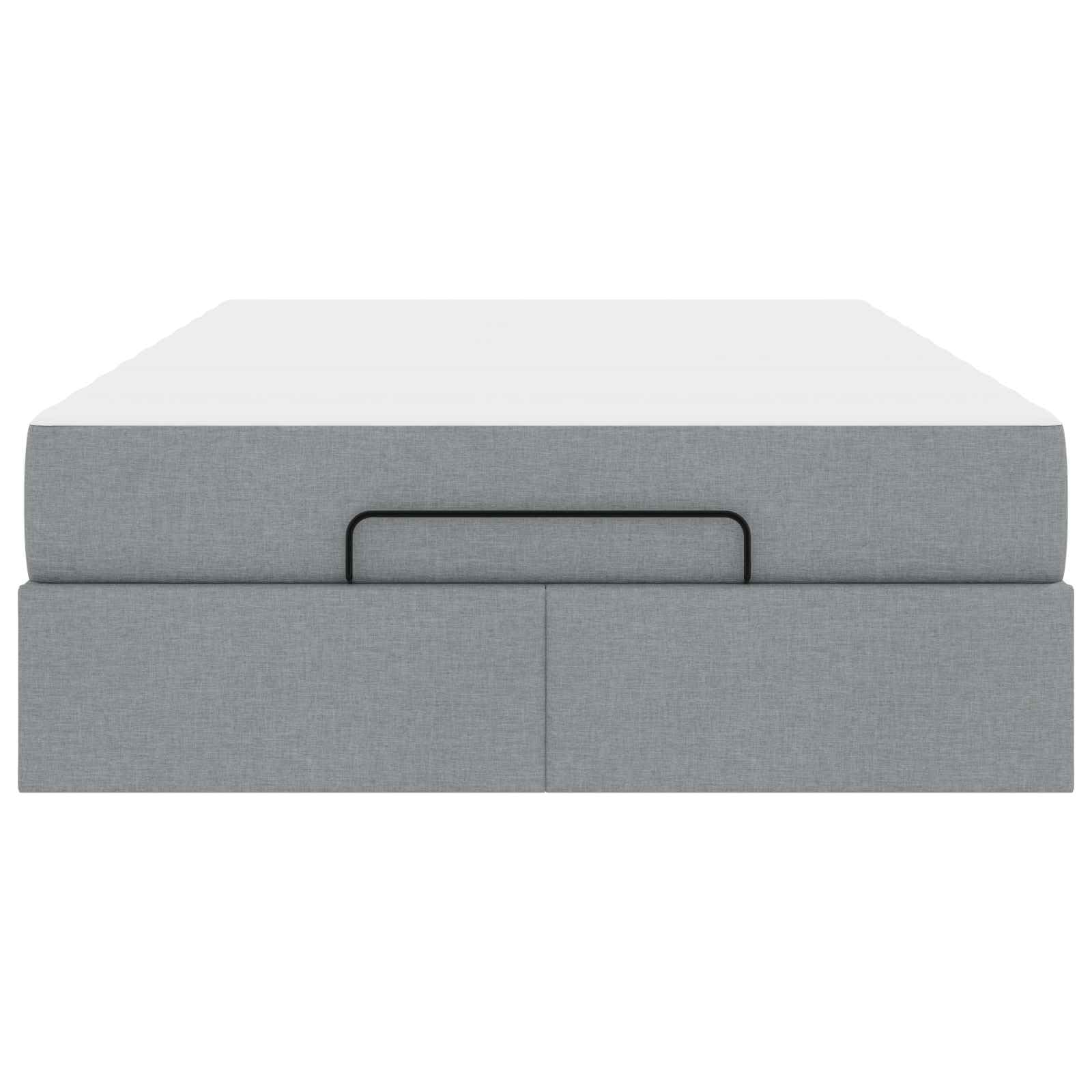 Tela suave con cajones integrados dormitorio moderno Gris Claro 203x120x43