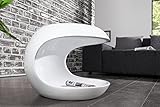 couchtisch 60er 70er-jahre weisse Hochglanzlackierung DuNord Design Beistelltisch Couchtisch weiß Hochglanz modern Torsion Glasfaser Retro Design Tisch