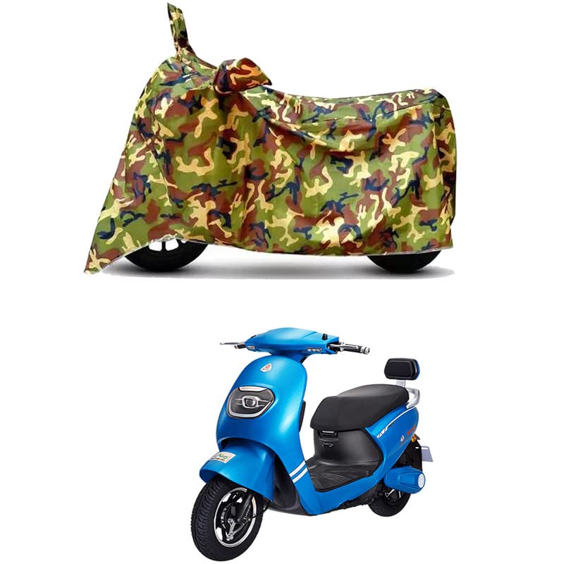 Image of Waterproof 100% PVC Coated Bike Scooty Two Wheeler Body Cover Compatible for Tunwal Sports 63 Alpha 48V STD /UV-Rays /Heat Protection /Birds Dropping /Scratchproof /Dust Proof[6X6 Jungle Print]
