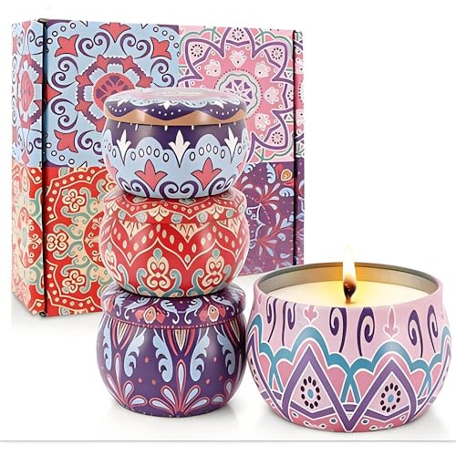 4 Pack Soy Wax Aromatherapy Candles for Relaxation