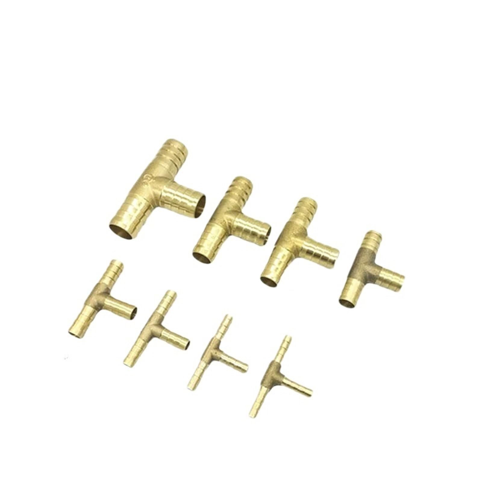 T X Y U Type Brass 4mm 6mm 8mm 10mm 12mm Splicer Pipe Fitting Hose Barb Copper Barbed Connector(3way -T,12MM Barb_Other)