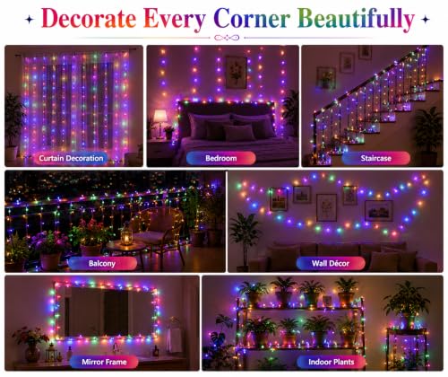 Image of Quace 10 Meter LED String Lights Pack of 5, 26 Multicolor LEDs, 360 Fairy Lights with Flexible Wire for Diwali, Christmas, Wedding, Party, Balcony & Indoor Outdoor Decoration