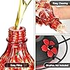 Tegarbed Hand Blown Glass Hummingbird Feeders for Outdoors Hanging, 24oz Wild Bird Nectar Feeder with Ant Moat and Perch, Bee-Resistant Ports, Garden Decor, Gifts for Women Mom, 1 Pack, Red Polka Dots #4