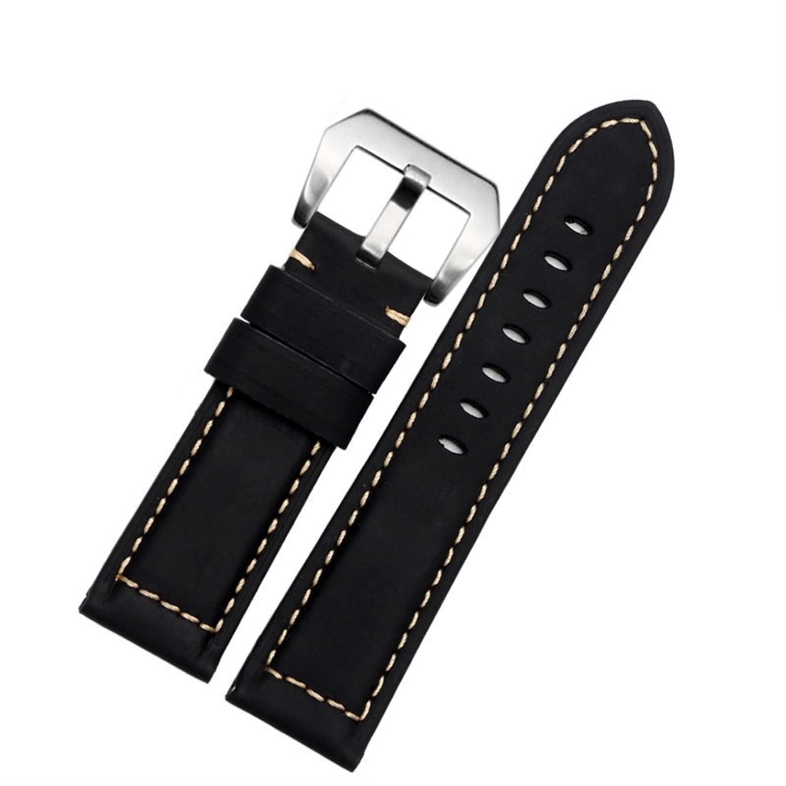 20 mm 22 mm 24 mm 26 mm vera pelle retrò uomo orologio cinturino per Panerai PAM111 441 cinturino da polso in pelle bovina (colore: 21 mm, dimensioni: 20 mm), 20mm, agata