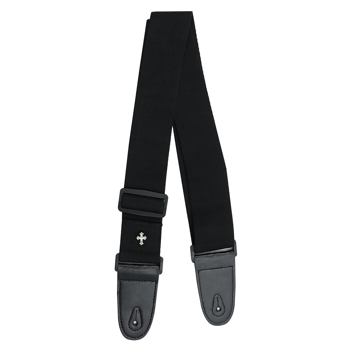 POFET Guitar Strap with pick Pocket Adjustable Length 84cm-140cm with PU Leather Ends Rock Straps kit, Black - Image 2