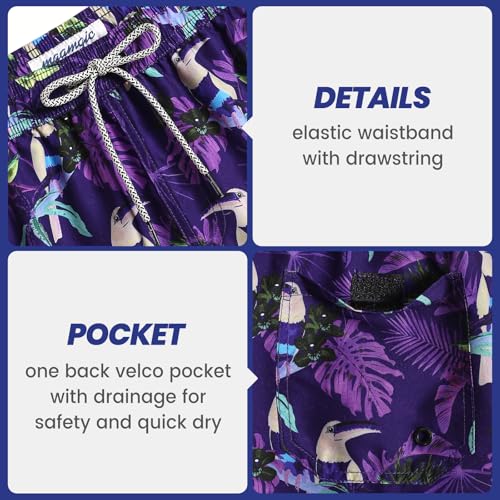 Image of maamgic Mens Swim Trunks 5 Inch with Mesh Liner Breathable for Beach