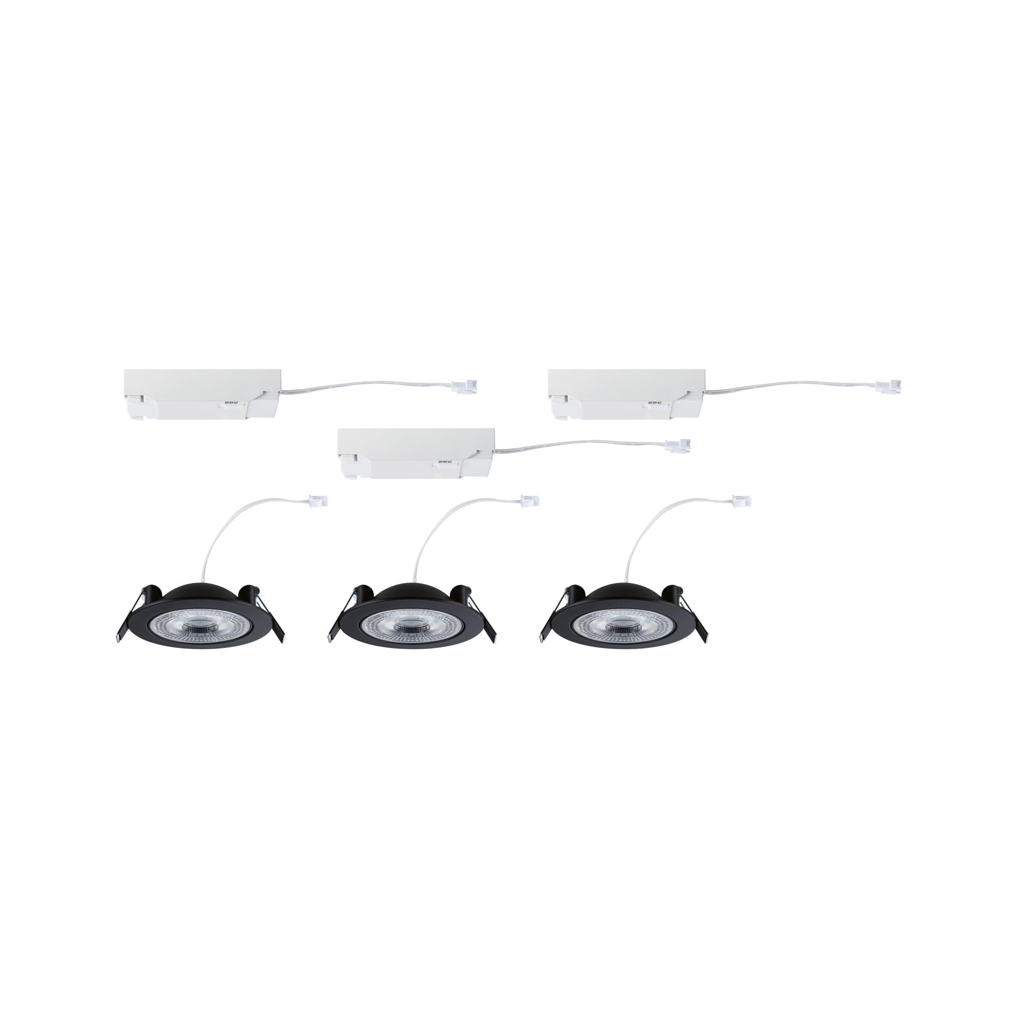 Paulmann EBL Set Aumus schwenkbar 3-Stepdim LED 3x750lm 2700-6500K 5W 230V Schwarz matt