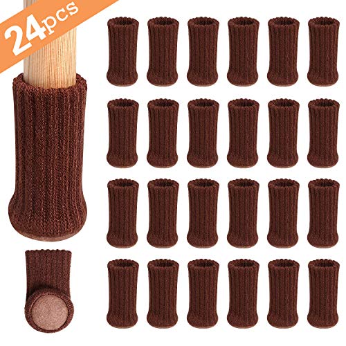 Ezprotekt 24PCS Chair Leg Socks High Elastic Furniture Socks Pads Non-Slip Chair Leg