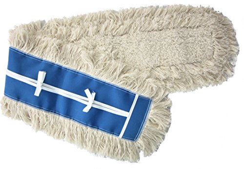 Image of 48 inch Industrial Strength Washable Cotton Dust Mop Refill Replacement Head for Home & Commercial Use for 48 Inch Frame Cleans Hardwood Laminate Concrete or Other Floor Systems