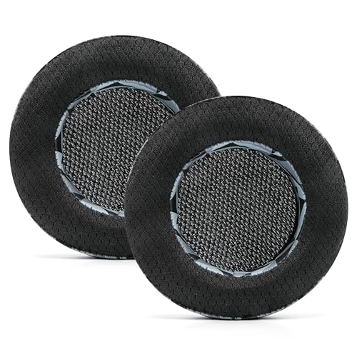 Image of WC Freeze Virtuoso - Hybrid Fabric Cooling Gel Replacement Earpads for Corsair Virtuoso Gaming Headset, Made by Wicked Cushions, Improved Durability, Thickness and Sound Isolation | (Geo Grey)