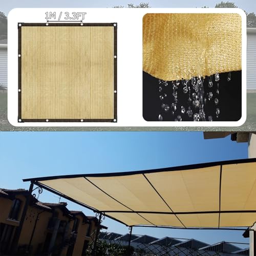 Toile d'ombrage 7x8m pour bloquer 90% des UV et protéger les animaux du soleil