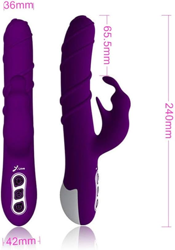 Juguetes sexuales pareja-Vibrador de conejo de silicona ...