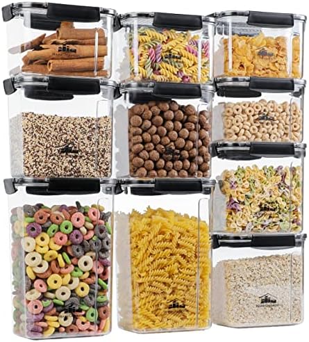 House Organizer - Kit com 10 Potes Herméticos Retangulares Empilh...