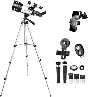 Telescope Astronomy Telescope Reflector Telescope for Beginners Telescopes for Astronomy Beginners with Tripod,Best Gift to Observe Deep Space Stargazing (30070-white)