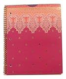 Carolina Pad Studio C College Ruled Poly Foil Cover Spiral Notebook ~ Taj Mahal (Violet, Pink and More; 80 Sheets, 160 Pages)