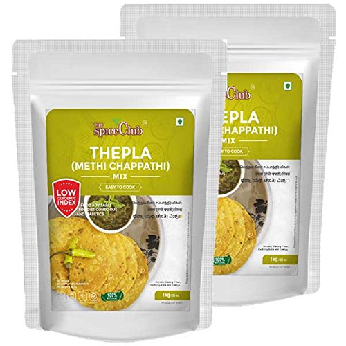 1Kg Thepla Methi Chappathi Mix(Pack of 2) | Low GI & Diabetics Friendly Food | Ready to Cook Chappathi Pre-Mix | Protein Rich Methi Thepla Mix | 30-Minute Meals|Beginner-Friendly |Simple Ingredients |Easy Dinner Idea | Quick Breakfast | Family-Friendly Low Effort, High Flavor
