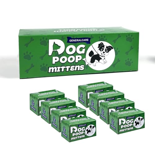 Glove Poop Bags for Dogs - 120 Biodegradable Waste Bags in 12 Pull-Out Portable Cases | Revolutionary Grab & Go Design | Easy Cleanup​