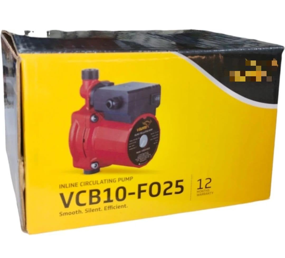 V-Guard Inline Circulating Pump VCB10-FO25 – Automatic Pressure Pump For Inline Water Circulation | Compatible With Washing Machine, RO, Shower | Energy Efficient | Compact Design, Maroon-image-23