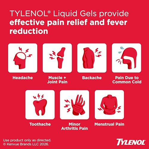 Image of Tylenol Extra Strength Liquid Gels, 500mg Acetaminophen, 40 Ct