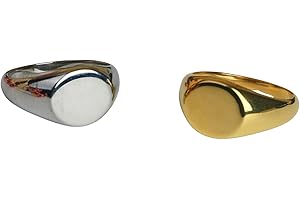 Personalized 18K Custom Signet Rings for Men Women