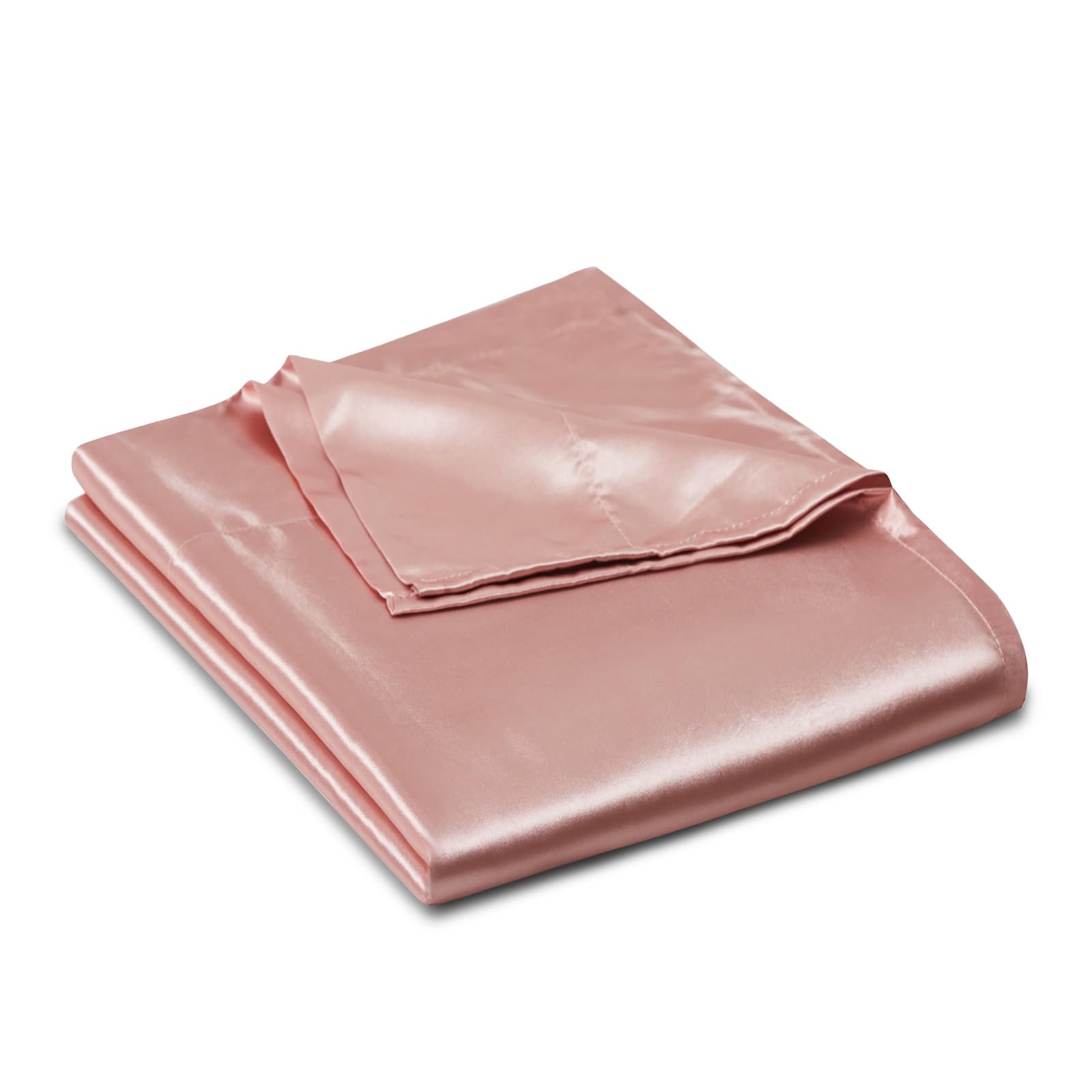 Ersmak Satin Flat Sheet Only, Single Flat Sheet King, Luxury & Ultra Soft Silky Bedding Top Sheet for King Mattress - Champagne