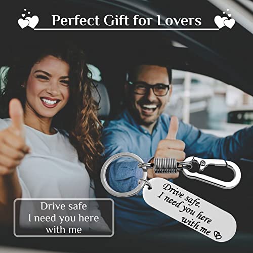 Image of Customize Personalized Laser engraved Drive Safe Keychain Gifts for Husband Dad Boyfriend Valentines Day Father's day Birthday