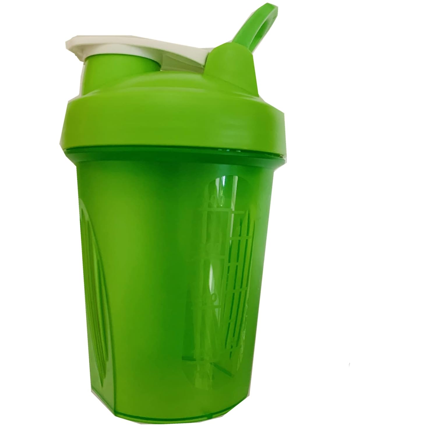 Shaker Bottle Blender with Classic Loop Top Stainless Whisk Ball-16oz 18 Oz Measurements 12 Oz Green Top Green