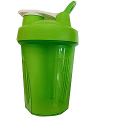 Shaker Bottle Blender with Classic Loop Top Stainless Whisk Ball-16oz 18 Oz Measurements 12 Oz Green Top Green