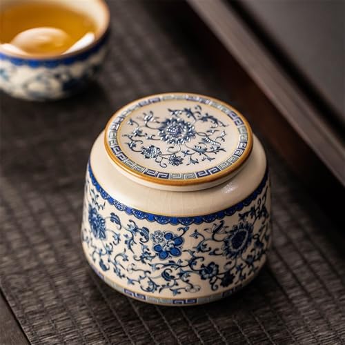 Bote de té de cerámica artesanal, un tarro decorativo de alta calidad 8
