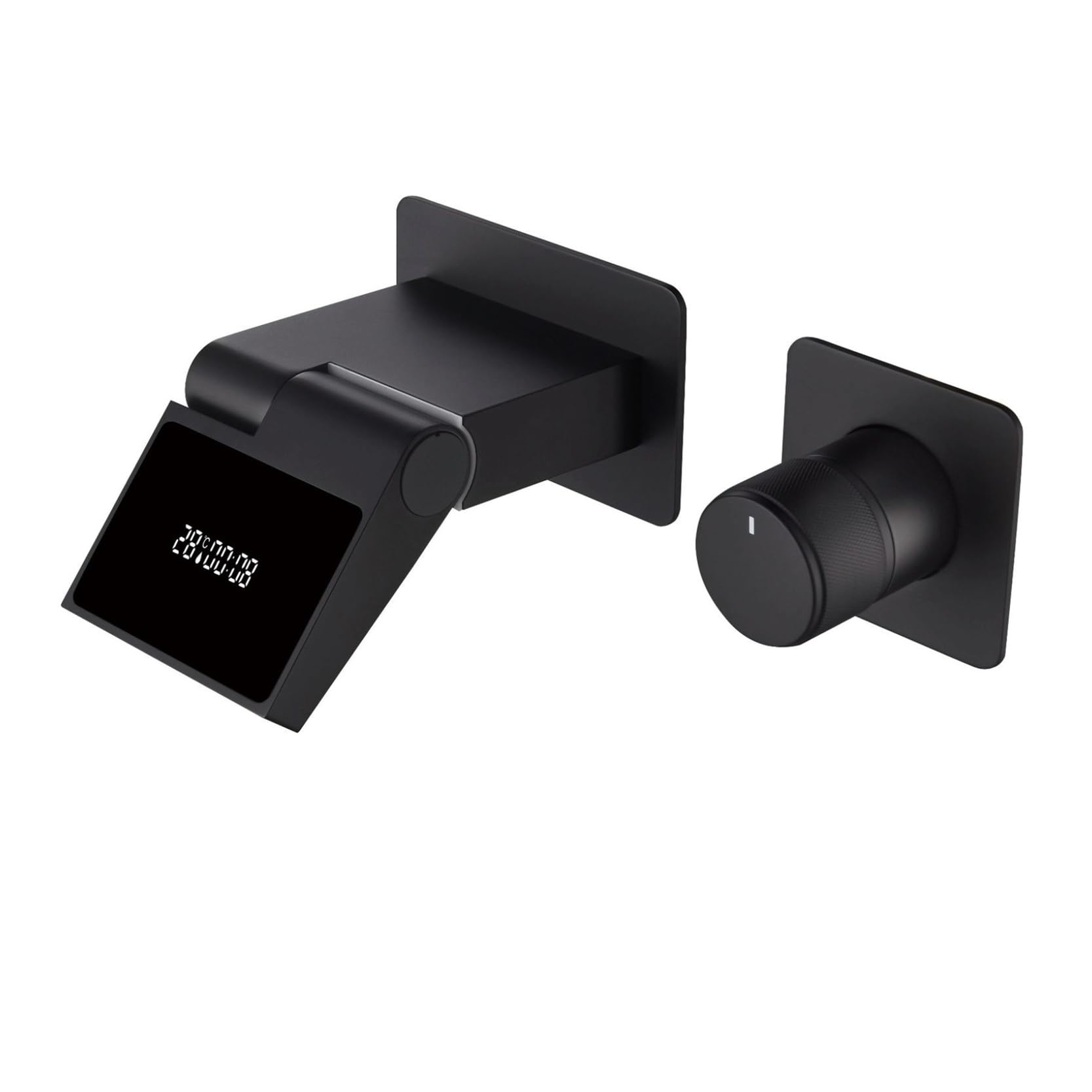 Mitigeur de salle de bain LED noir pour un lavabo moderne et zen