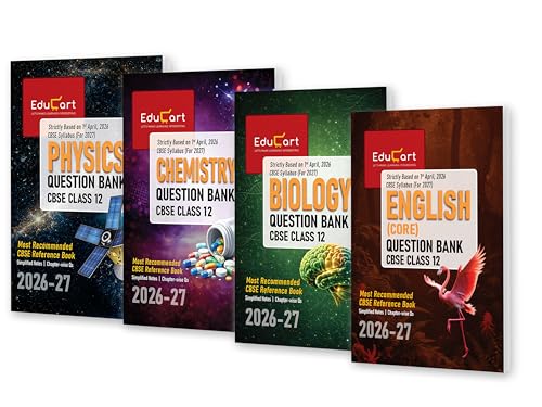 Educart CBSE Class 12 Question Bank Combo 2026–27 | Physics, Chem...