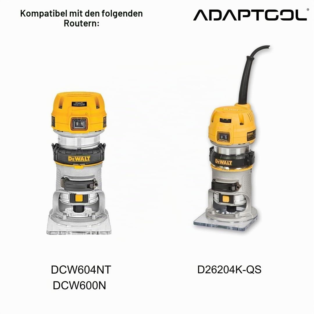 Oberfräsenführungsschienenadapter kompatibel mit Dewalt Trimmer für Tauchsägenschiene DCW604NT DCW600N D26204K
