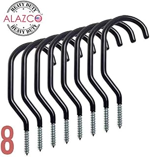 ALAZCO 8pc Heavy Duty Bike Hook & Utility Storage - Space Maximizer Instant