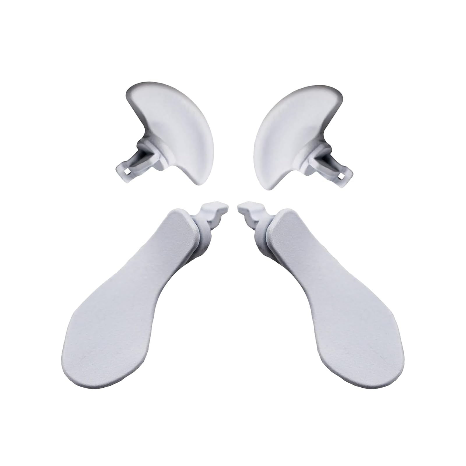 4 Piezas paletas de Controlador Edge para DualSense PS5 Edge Controller Paletas (Blanco)