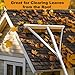 Leaf Roof Brush and Roof Rake, 21 Ft Adjustable Length Roof Cleaning Tool, Remove Roof Leaves Safely, with Natural Brush Head, Lightweight, Easy to Use & Store