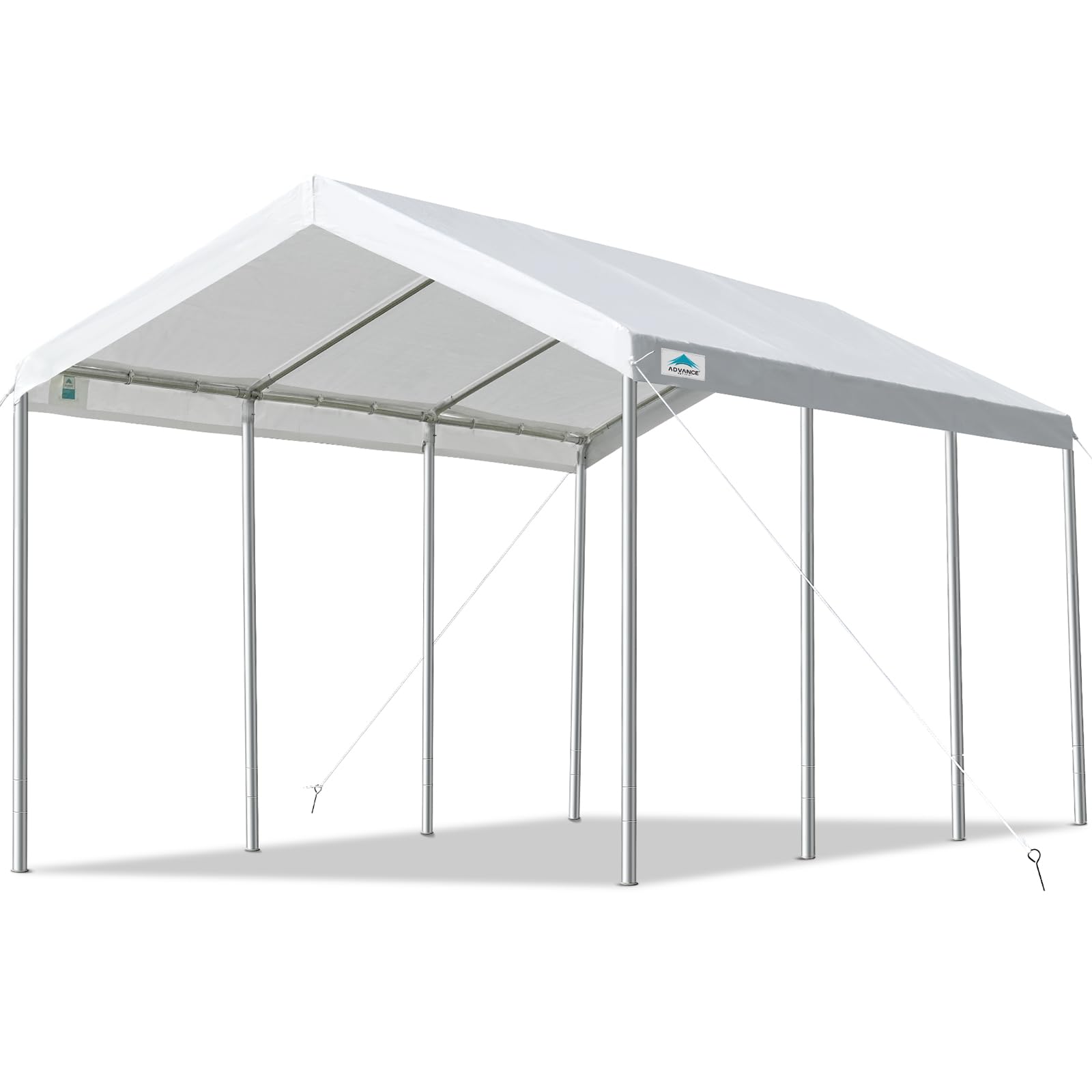 10x20 Ft Heavy Duty Portable Carport - Waterproof, UV-Resistant Garage Shelter For Trucks, RVs, & Off-Road Vehicles