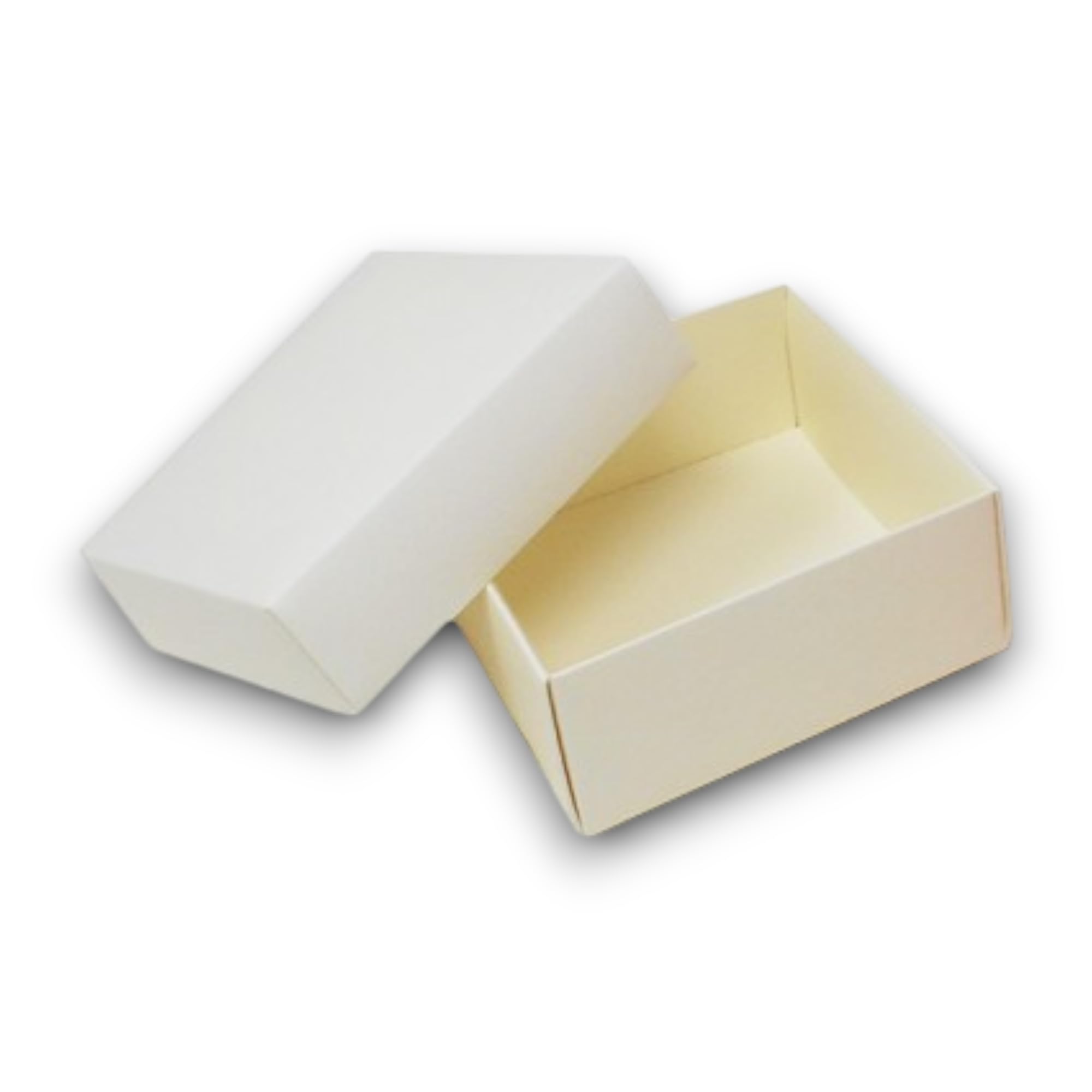 Generico 50 Scatole in Cartone con Coperchio Panna Pieghevole Fai da Te 10x10x4,5 cm bomboniera Matrimonio Battesimo Comunione Regalo Muffin Porta Confetti
