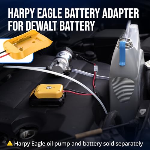 Image of Harpy Eagle Battery Adapter for Yellow 20V MAX Batteries - Compatible Oil Extractor Pump - Includes 30A Fuse, WAGO Connectors & 12AWG Wires - Battery & Pump Not Included