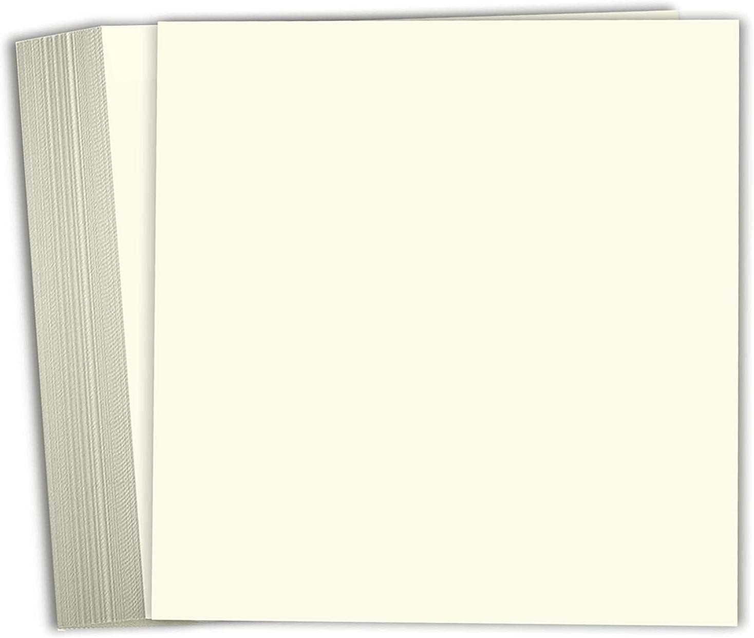 Hamilco Cream 100lb Cover Heavy 12x12 Scrapbook Cardstock DIY Crafts (25PK)