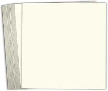Hamilco Cream Scrapbook Cardstock Paper 12x12-100lb Cover Heavyweight Card Stock for Scrapbooking, Card Making, Crafts, Photo Albums & Die Cutting 25 Pack