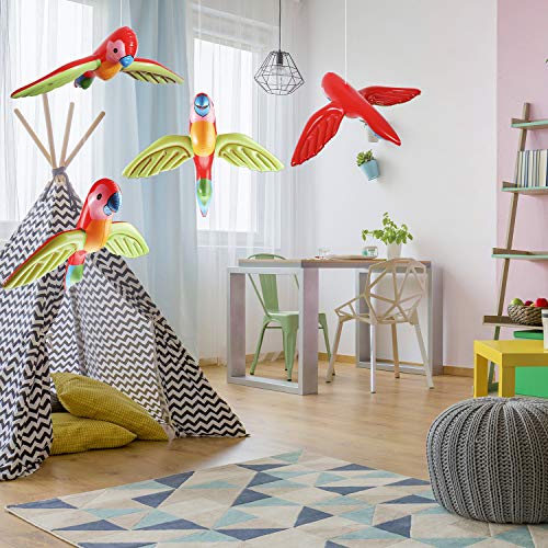Meekoo MEEKOO-FLYING PARROT-01 4 Pieces Inflatable Flying Parrot Inflatable Parrot Decorations thumb #4