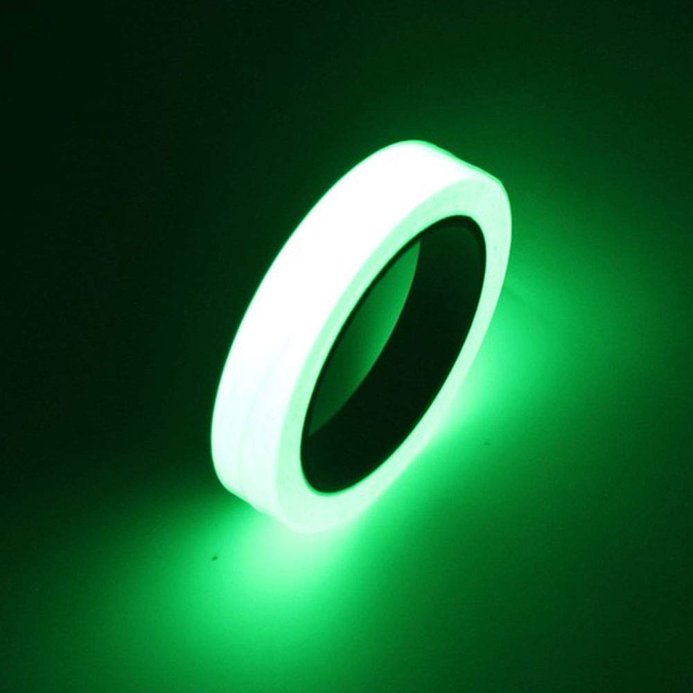 Glow Tape, Buery 32.8 ft x 0.8 inch Waterproof Luminous Tape Glow in The Dark Fluorescent Tape Removable Photo Luminescent Tape Sticker for Stairs Stage Indoor Party, Outdoor Fishing